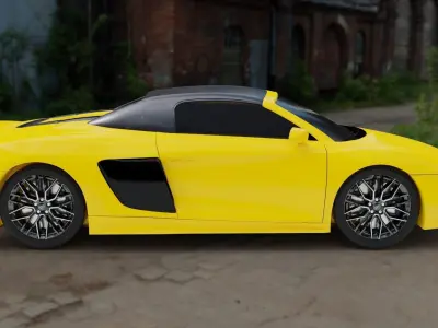 Audi R8 V10 Spyder 2017 Low-poly 3D model