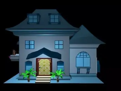 House at night 3D model