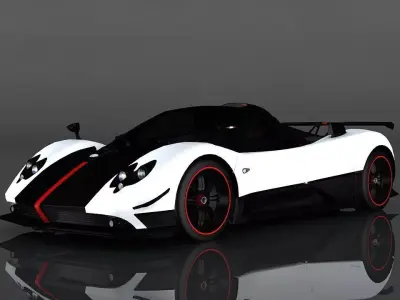 Pagani Zonda Cinque Low-poly 3D model