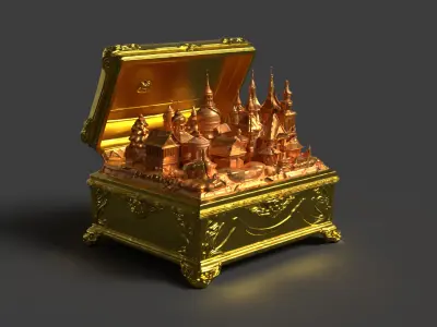 Chinese treasure  Low-poly 3D model