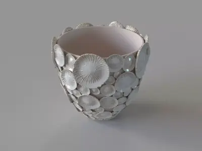 Siren Floral Vessel White 3D model