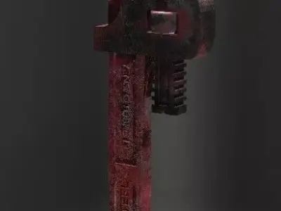 adjustable wrench or spanner Low-poly 3D model