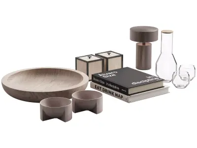 055 Living decor set NATURE ACCESSORIES 02 3D model