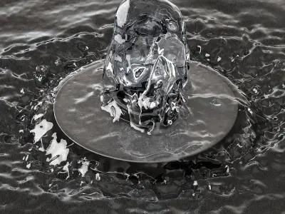 Concept Birdbath Fountain 3D model