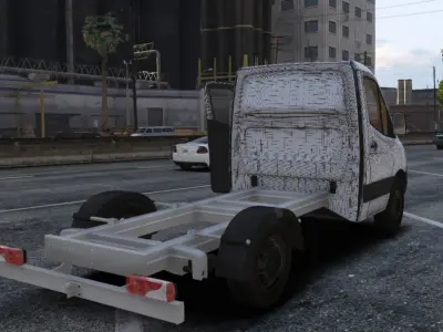 2018 Sprinter chassis and cab  Low-poly 3D model