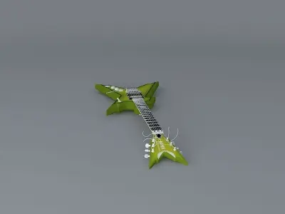 Dean Razorback 255 Dimeslime guitar Free 3D model
