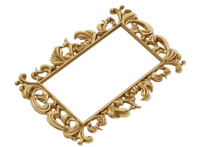 Antique Mirror Frame 3D model