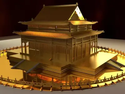 Chinese ancient house 3D model 27