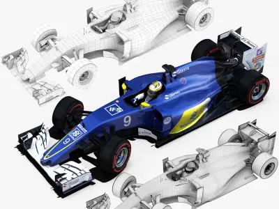 Sauber C35 Low-poly 3D model