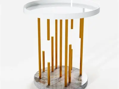 Round side table 3D model