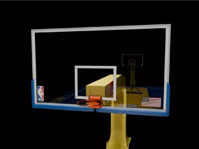 Ultra realistic Denver Nuggets court 3D model