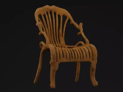 Wooden Tree Chair 3D model