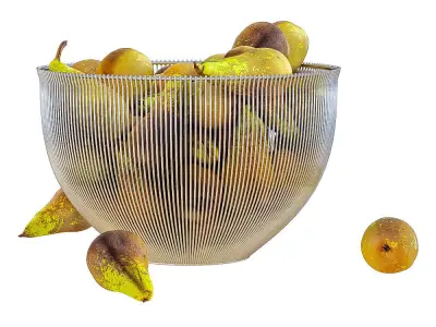 Pear Conference in Decorative Metal Vase 3D model