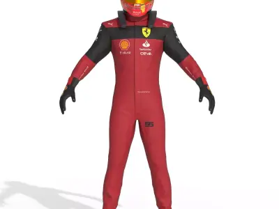 F1 Ferrari Suit 2023 3D model