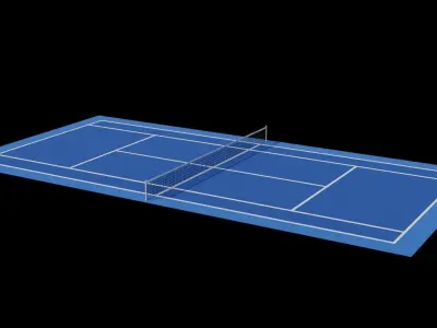 Tennis Courts Pack Low-poly 3D model