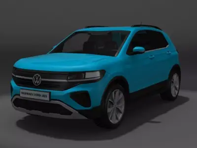 Volkswagen T Cross 2024 Low-poly 3D model