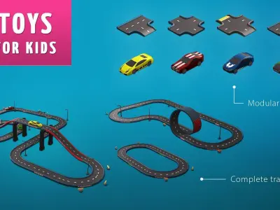 Toys for Kids Unreal Engine 4 Low-poly 3D model