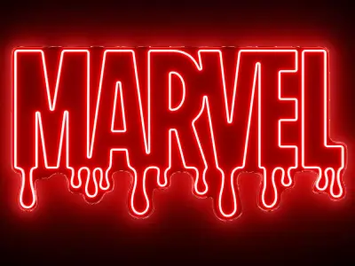 Marvel Neon Sign 3D model purchase