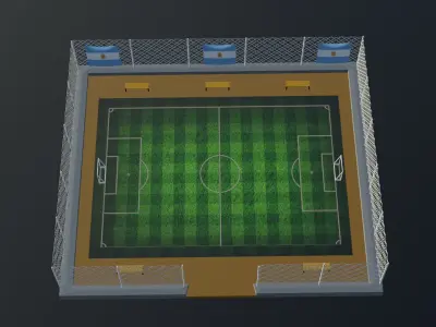 Soccer Stadium - Argentina Low-poly 3D model