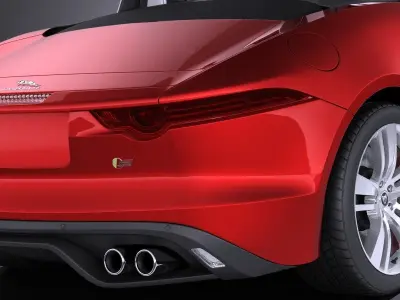 Jaguar F-Type 2015 cabrio VRAY 3D model
