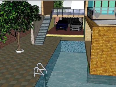 Party Farm House 3D SketchUp model 3D model