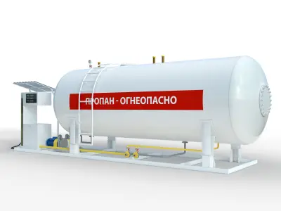 gas station  3D model buy