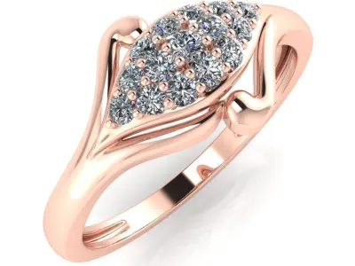 light weight gold diamond rings-C111116SKCH2026021-wt-0-5 3D print model