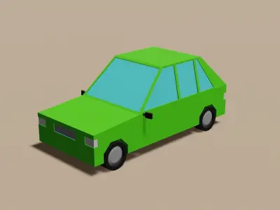 Lowpoly Cars Pack Free low-poly 3D model