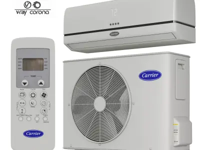 Carrier AIR CONDITIONER Low-poly 3D model