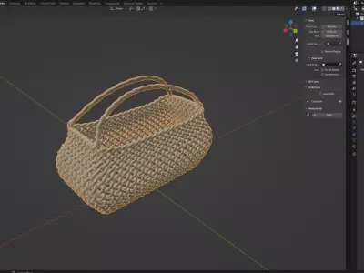 WICKER BASKET04 3D model