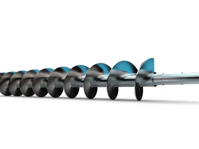 Archimedes screw auger 3D model