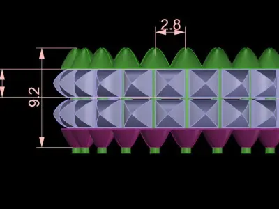 Clash Two Row  3D print model