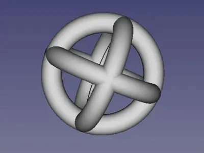 Crossed Tori Free 3D print model