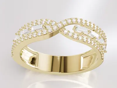 Jewelry Diamond Ring Model RG98 Free 3D print model