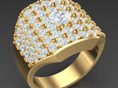 Luxury Men Rings Designs 6MR038 3D print model