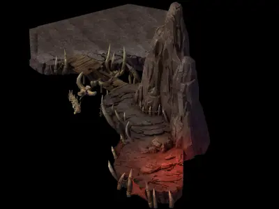 Stone Mengmengling - Handan Bridge 02 3D model