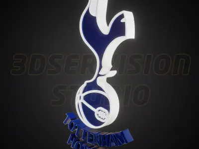 Tottenham Hotspur logo - Cinematic - 3D print 3D model