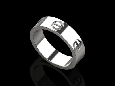 Love Wedding  Ring 18 Size N150 3D print model