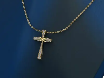 Luxury orthodox cross pendant 3D print model 3D print model