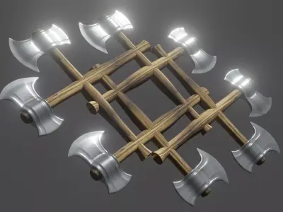 AXE wall accent 3d model 3D model