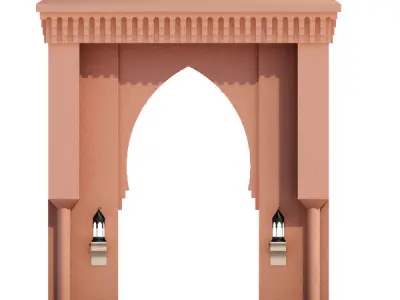 Traditional Moroccan Door 3D model