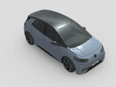 Volkswagen ID3 GTX Low-poly 3D model