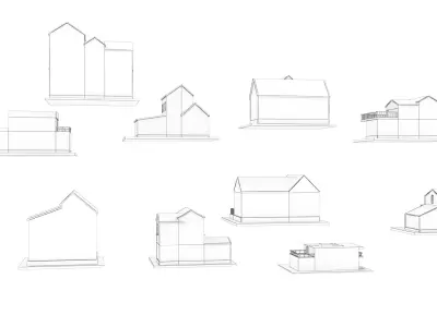 House Pack  Low-poly 3D model