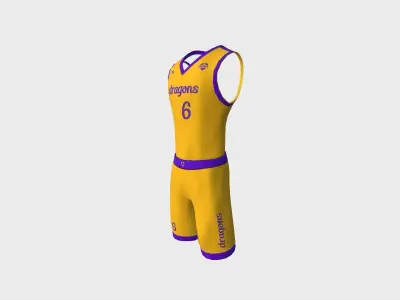 Basketball Fantasy Team Dragons Uniform - Character Design Low-poly 3D model