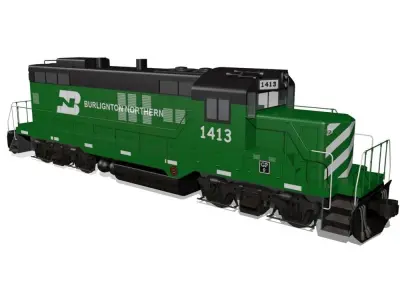 Diesel locomotive 3D model by aRLaN6