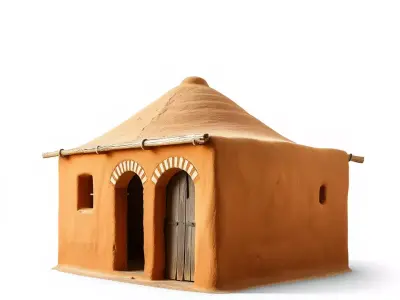 Adobe Hut Housing model pack Low-poly 3D model