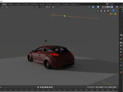 Renault Megane  Low-poly 3D model
