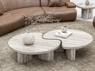 Modern Luxury Modular Sofa and Lounge Chair  3D model