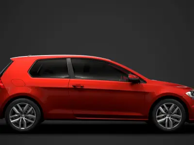 VW Golf TDI 3door Typ5G 2019 3D model