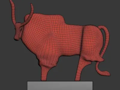 Sculpture African buffalo P 3D print model